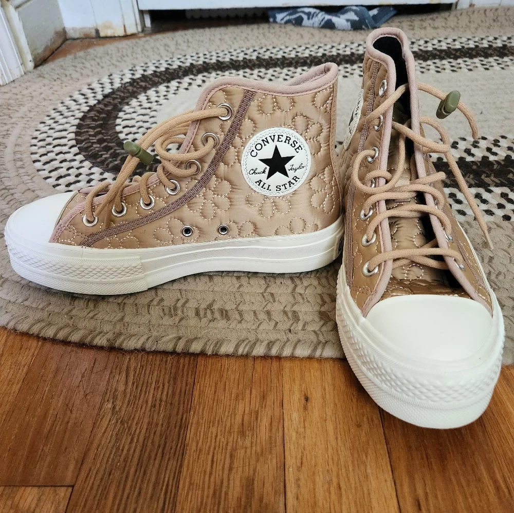 Converse Tan High-Top Sneakers